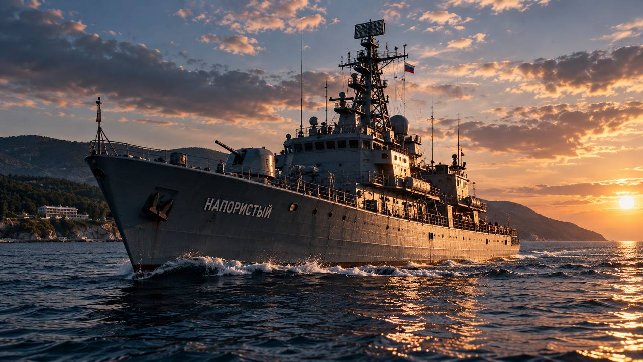 Визуальный образ корабля с названием «Напористый»